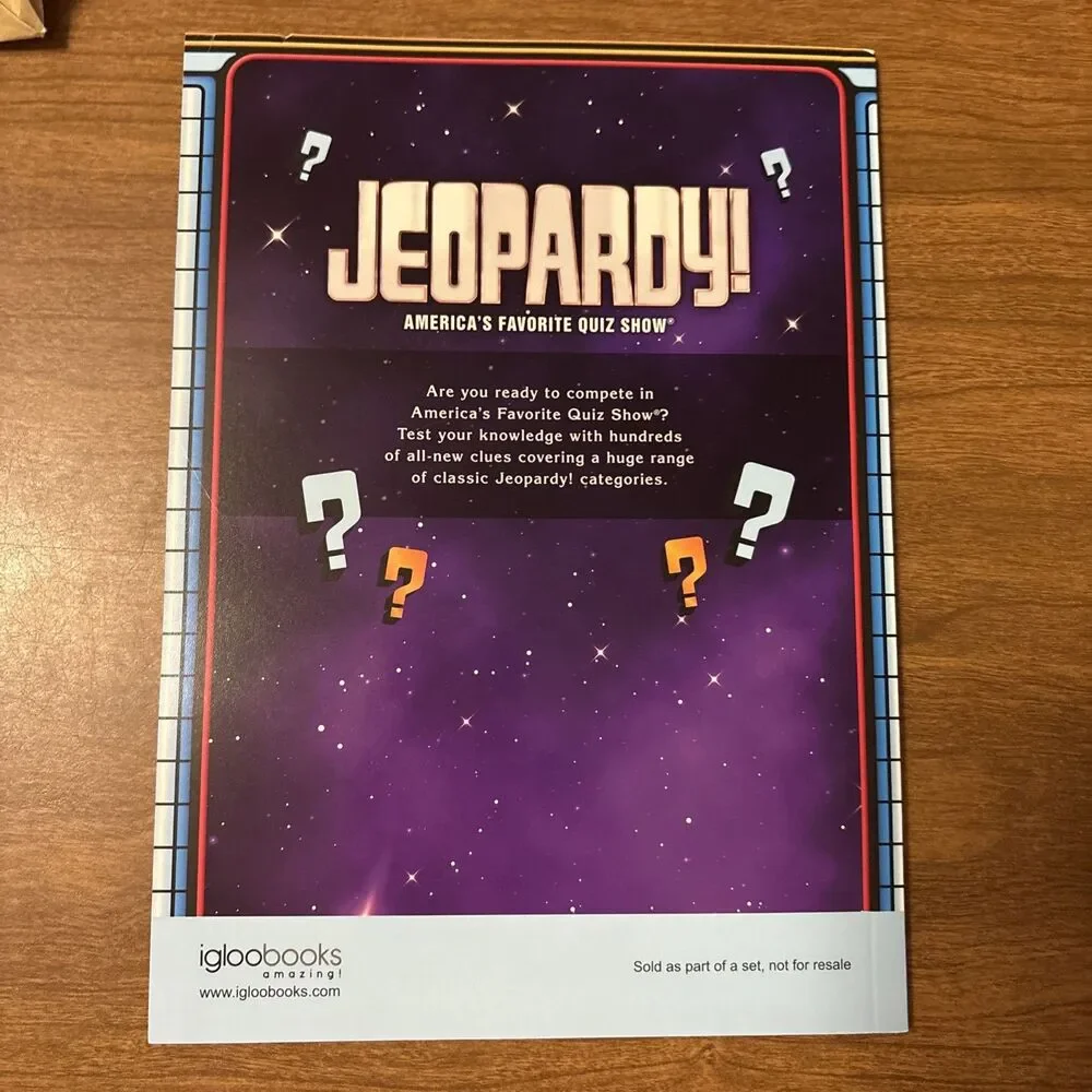 Jeopardy Quiz Show Game Double & Final Challenges Rule/Puzzle Book *COMPLETE*